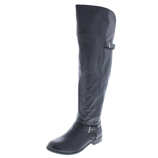 Bar III Womens Daphne Faux Leather Over-The-Knee Riding Boots Bar III Womens Daphne Faux Leather Over-The-Knee Riding Boots